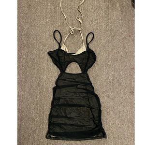 S/M Womens Mini Mesh Club Dress